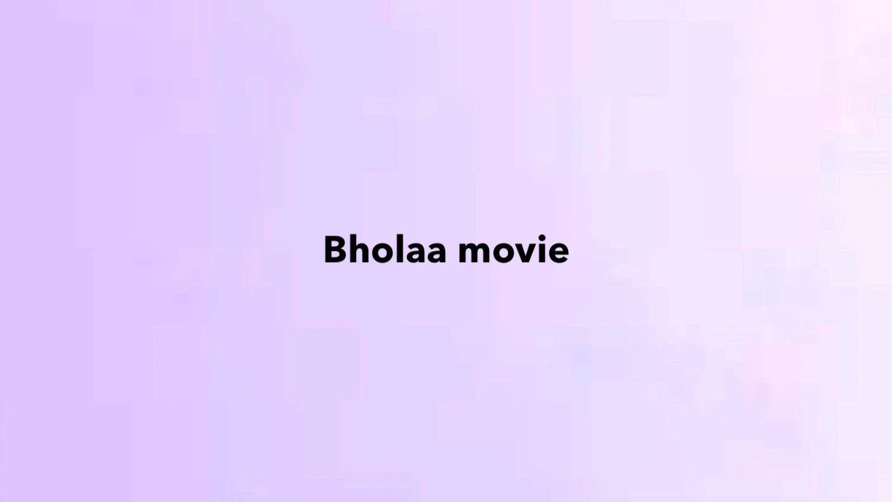 Bholaa movie